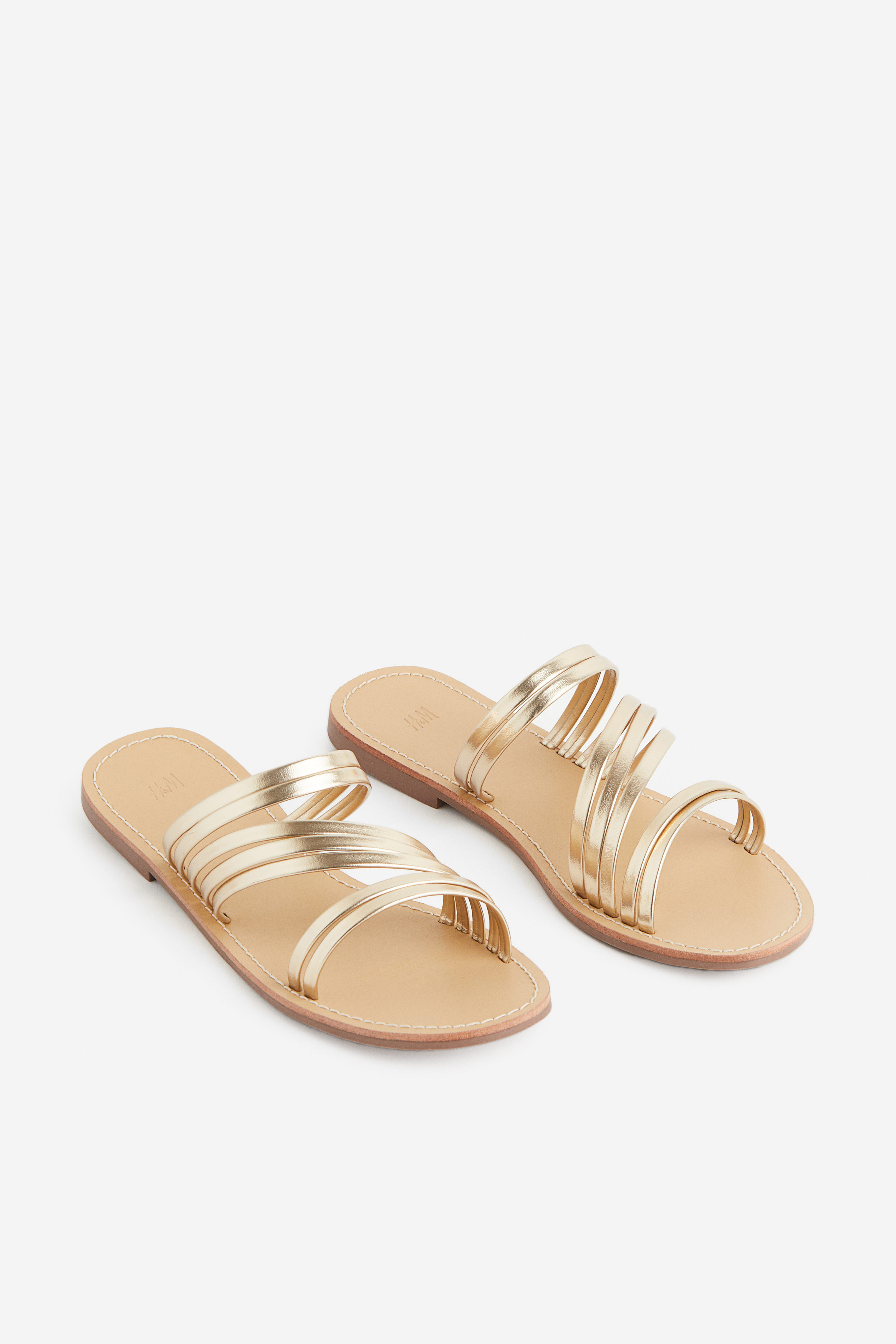 H&m gold hot sale sandals