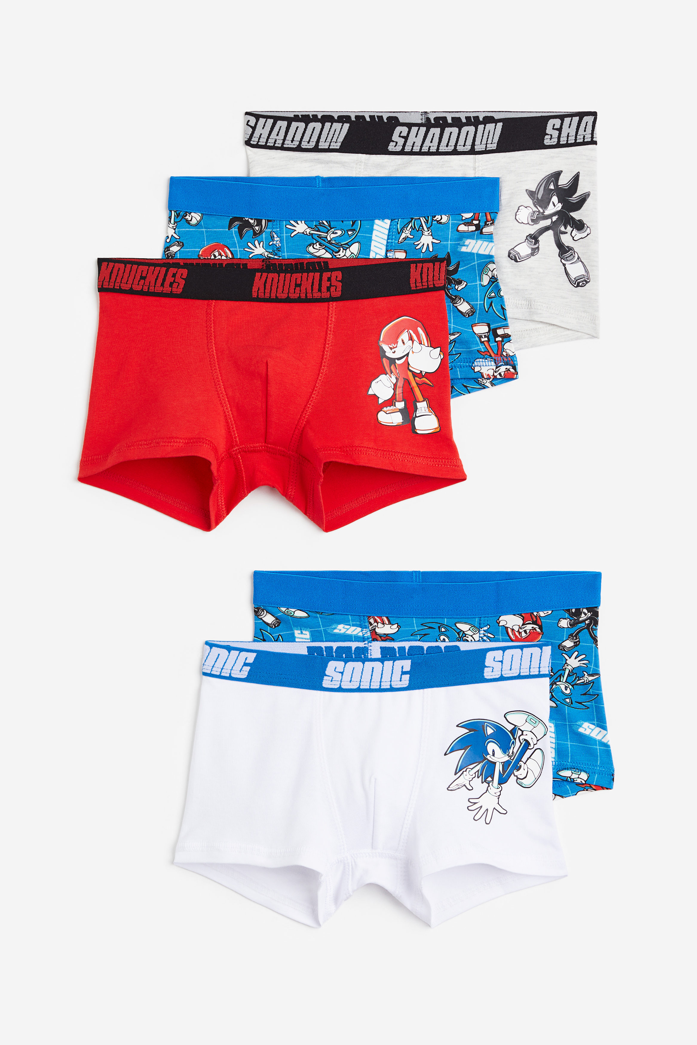 Boys 4-Pack Sonic The Hedgehog Athletic Stretch Underwear Boxer Briefs